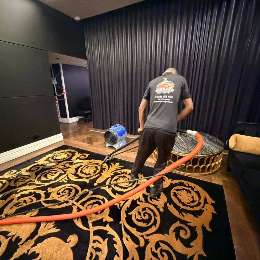 Cleaner On The Go technician preparing a rental property for inspection